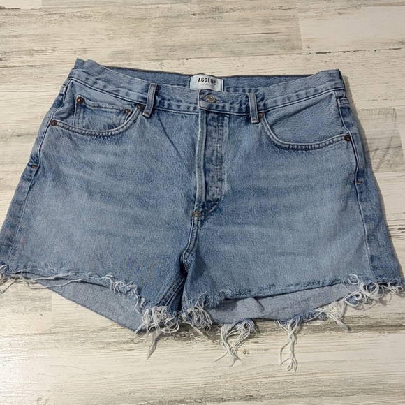 Agolde Pants - Agolde Rumi Frayed Hem Jean Shorts Button Fly Size 29